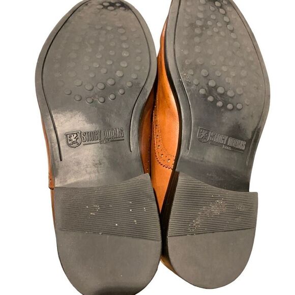 Stacy Adams Men 24916-221 Garrison Wingtip Oxfords Leather Dress Shoe Cognac 9M - Picture 2 of 10